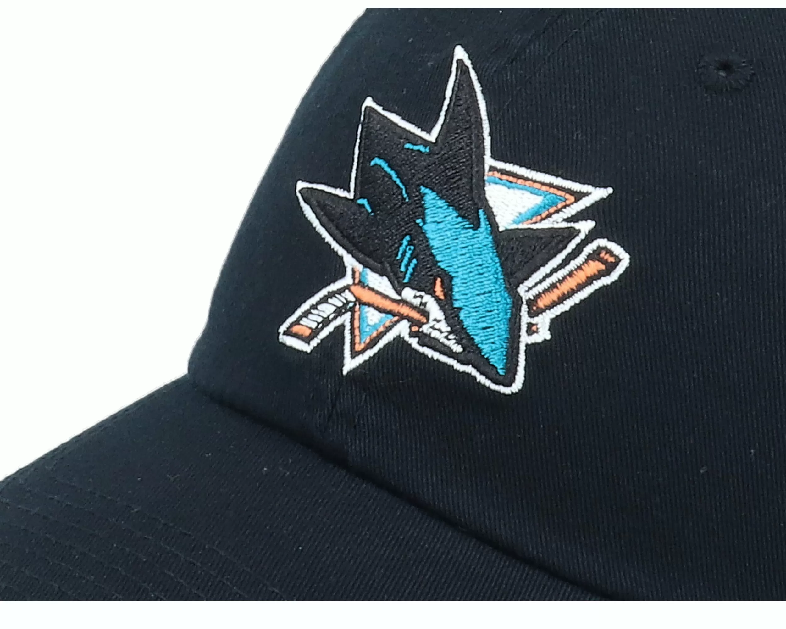 American Needle San Jose Sharks Blue Line Black Dad Cap - -Unisex Dad Cap
