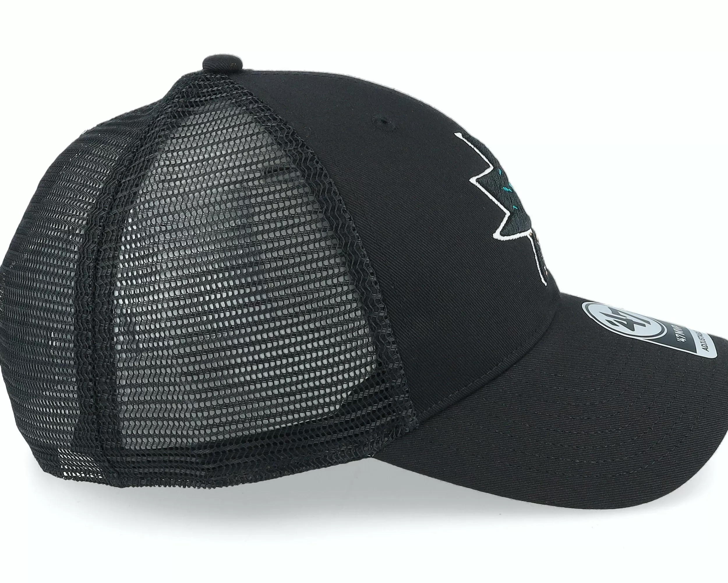 47 Brand San Jose Sharks Branson Mvp Black Trucker - -Unisex Adjustable