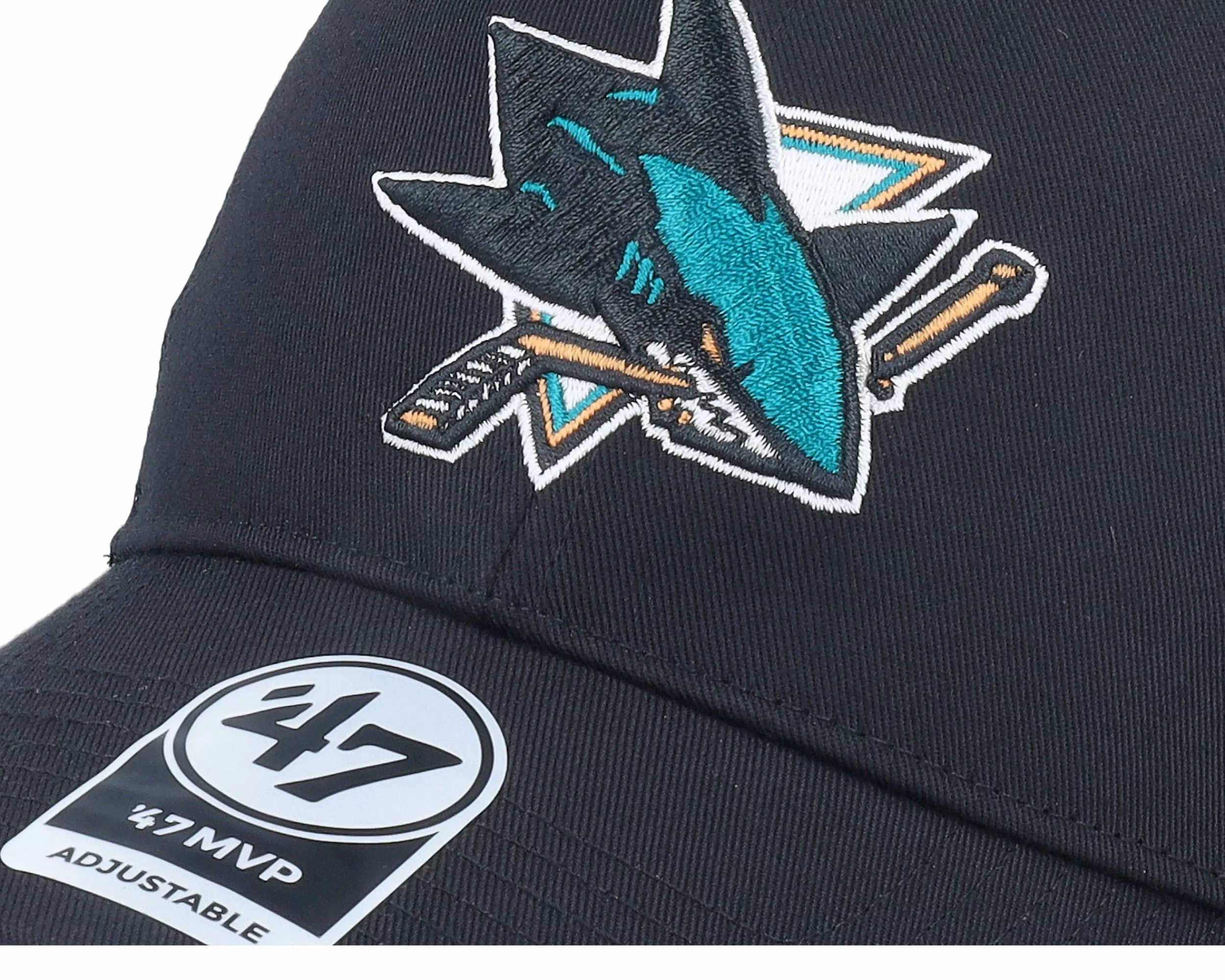 47 Brand San Jose Sharks Branson Mvp Black Trucker - -Unisex Adjustable