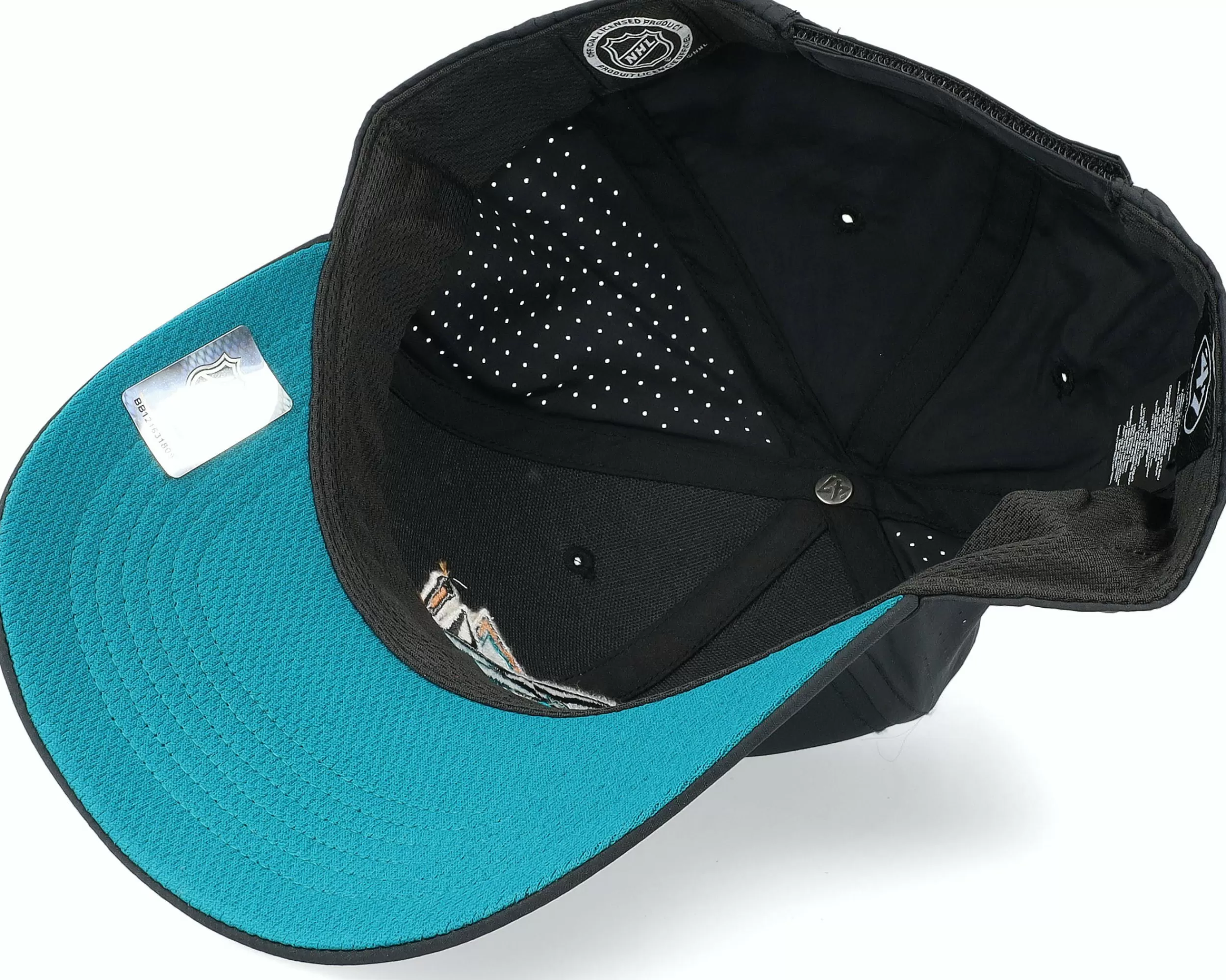 47 Brand San Jose Sharks Nhl Back Line Mvp Black Adjustable - -Unisex Adjustable