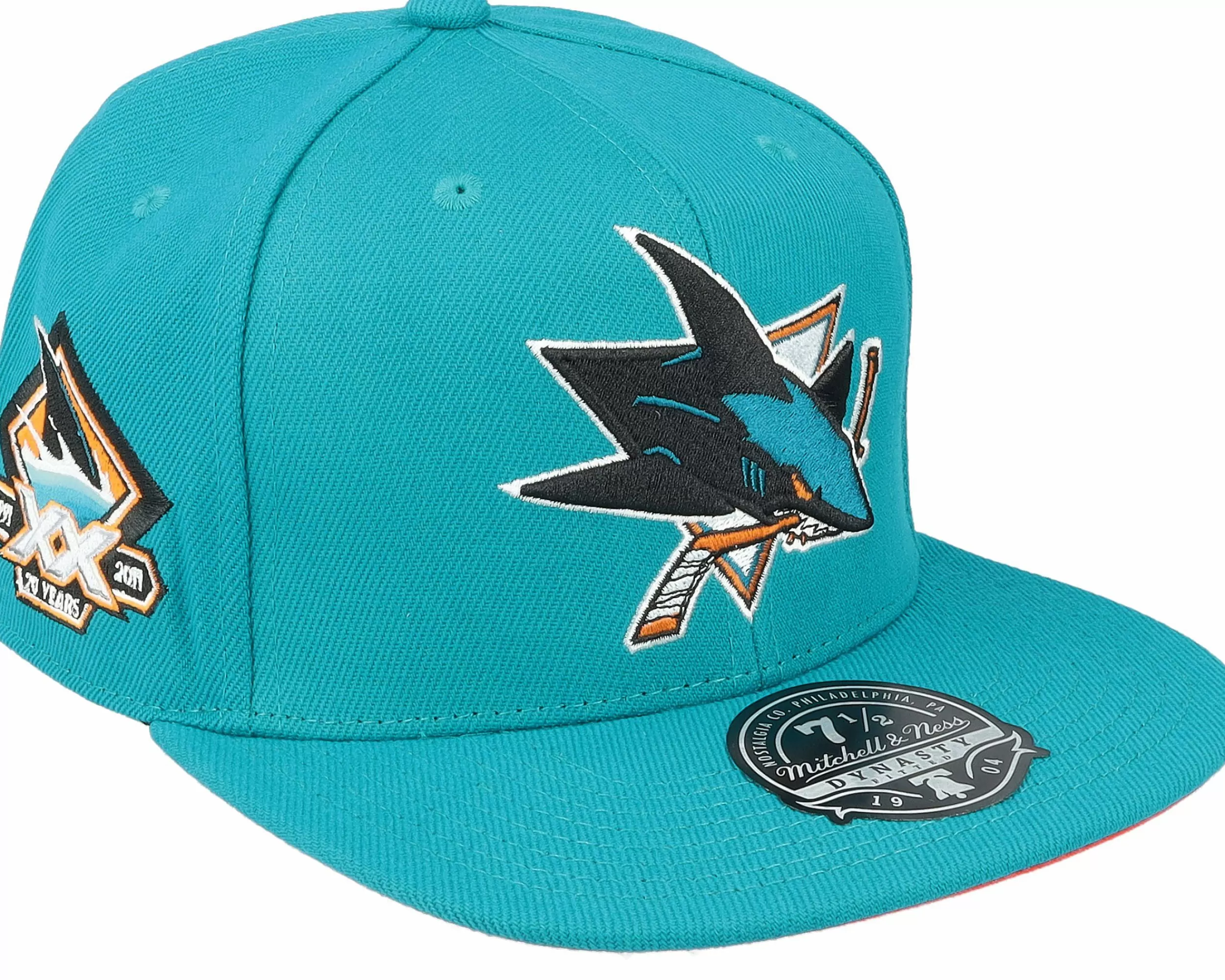 Mitchell & Ness San Jose Sharks Vintage Teal Fitted - -Unisex Fitted