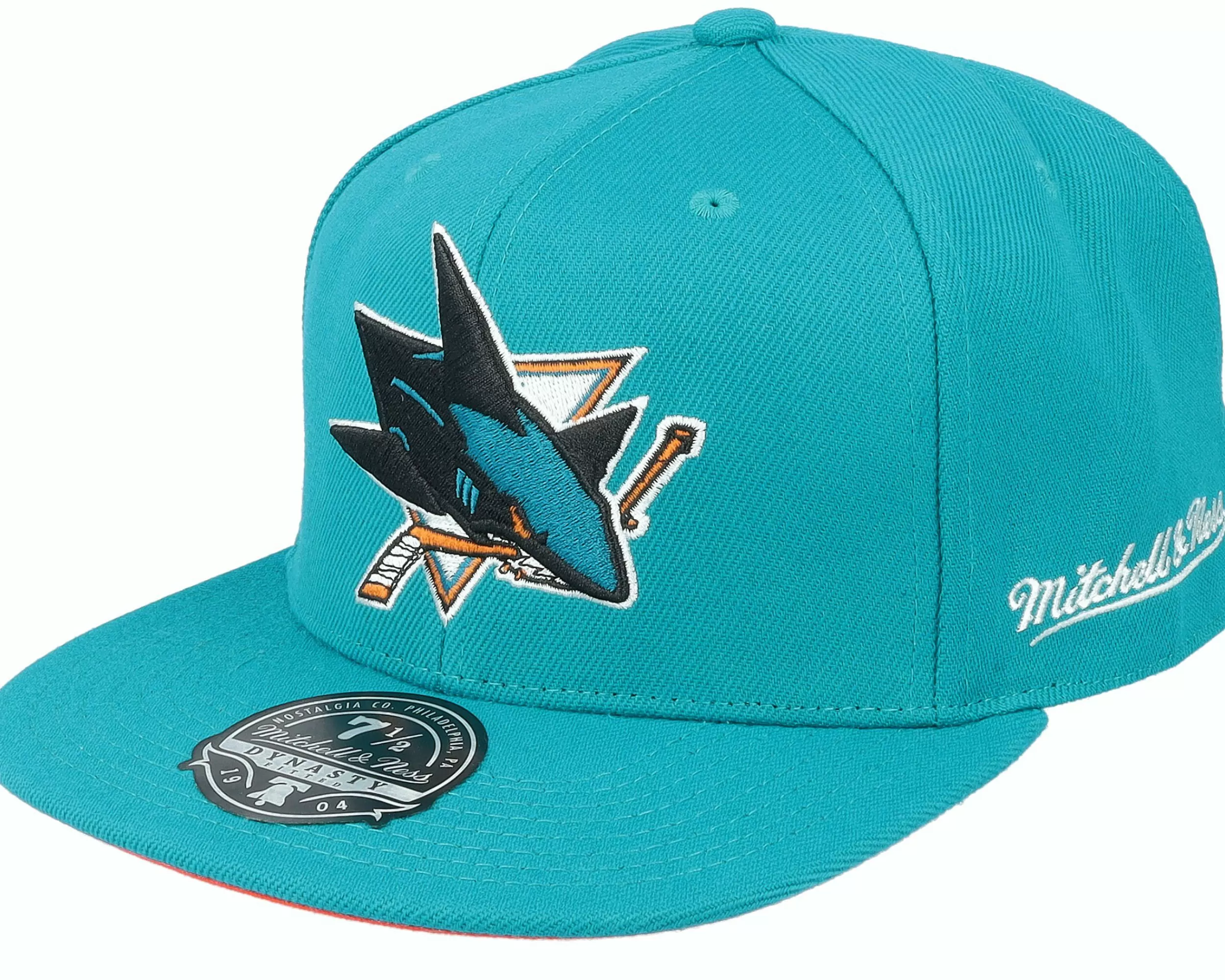 Mitchell & Ness San Jose Sharks Vintage Teal Fitted - -Unisex Fitted