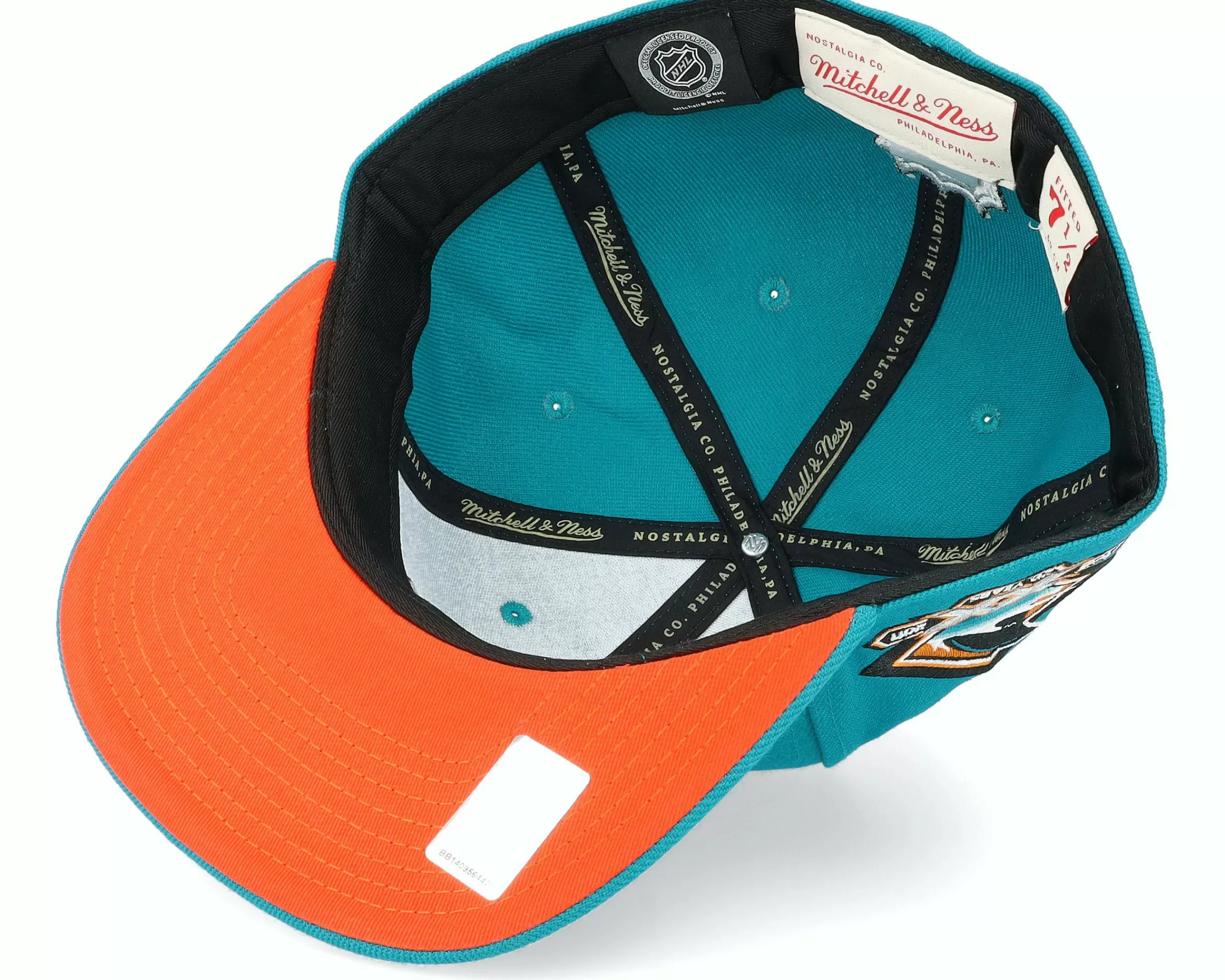 Mitchell & Ness San Jose Sharks Vintage Teal Fitted - -Unisex Fitted