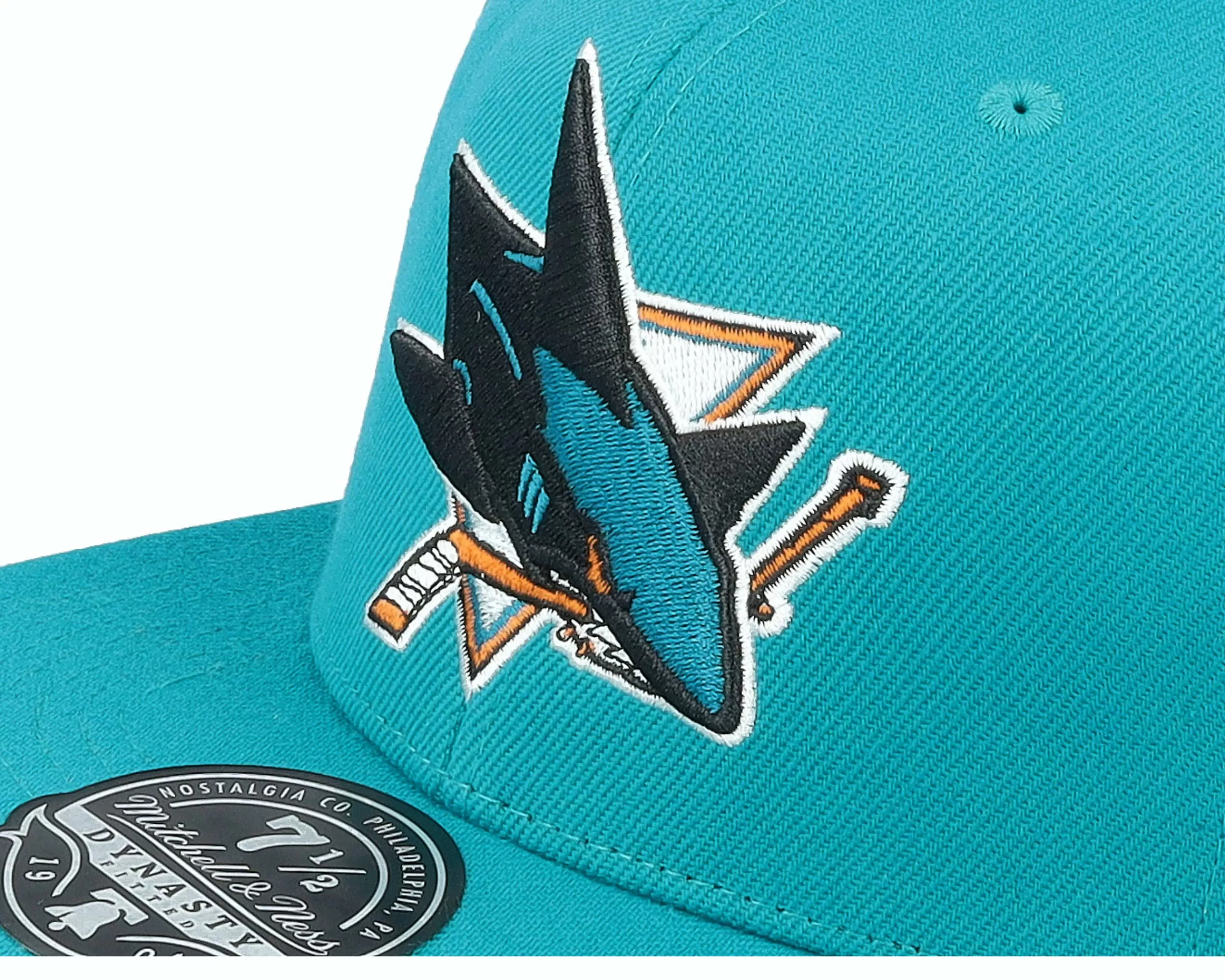 Mitchell & Ness San Jose Sharks Vintage Teal Fitted - -Unisex Fitted