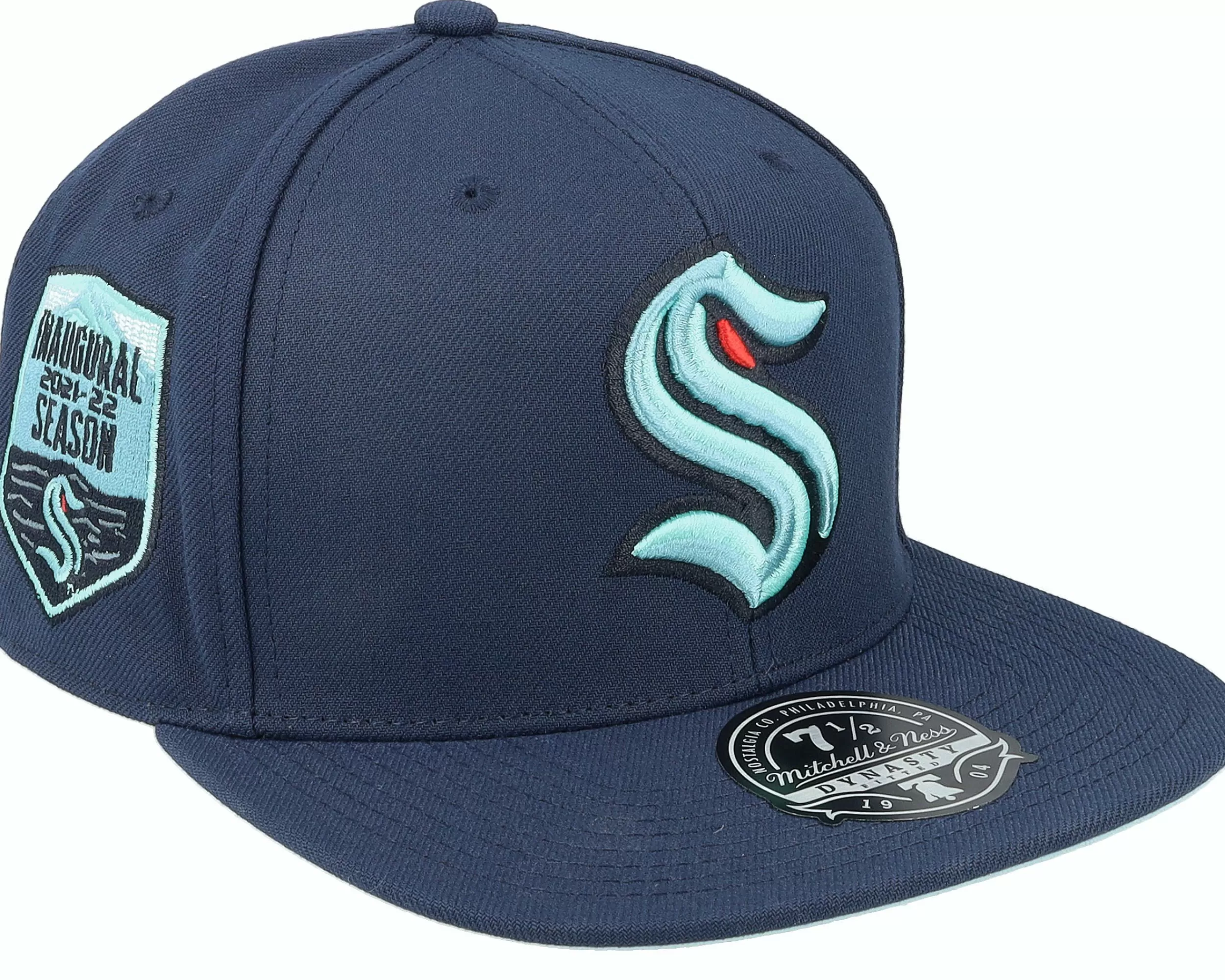 Mitchell & Ness Seattle Kraken Vintage Navy Fitted - -Unisex Fitted
