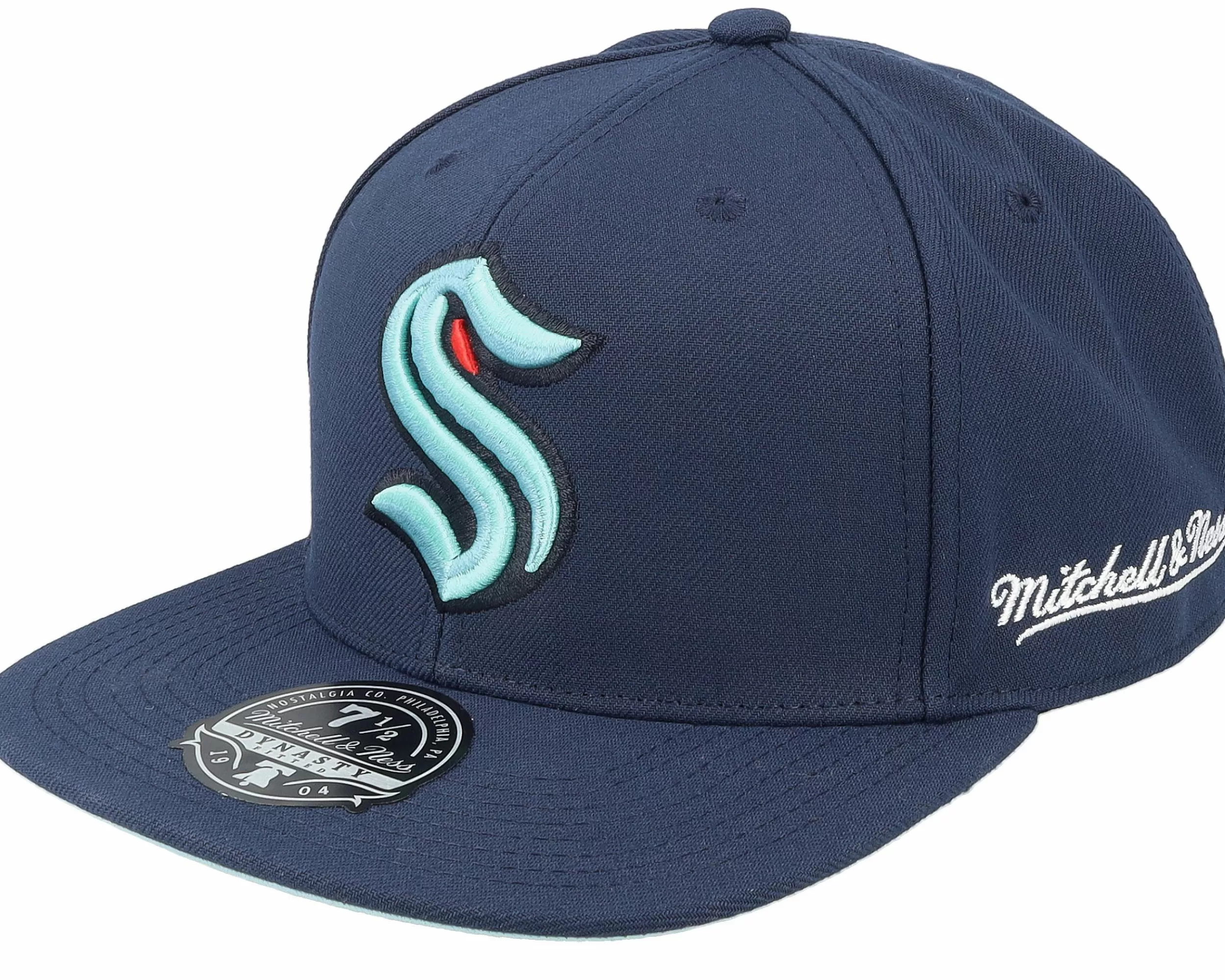 Mitchell & Ness Seattle Kraken Vintage Navy Fitted - -Unisex Fitted