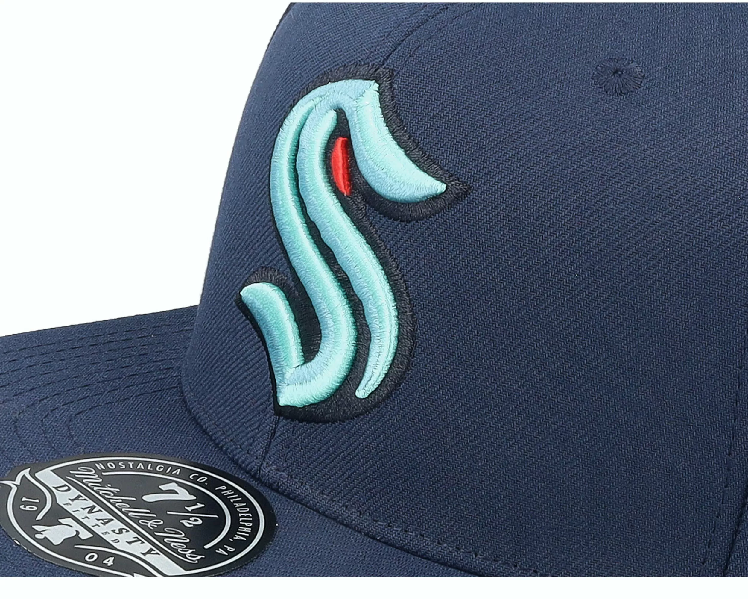 Mitchell & Ness Seattle Kraken Vintage Navy Fitted - -Unisex Fitted