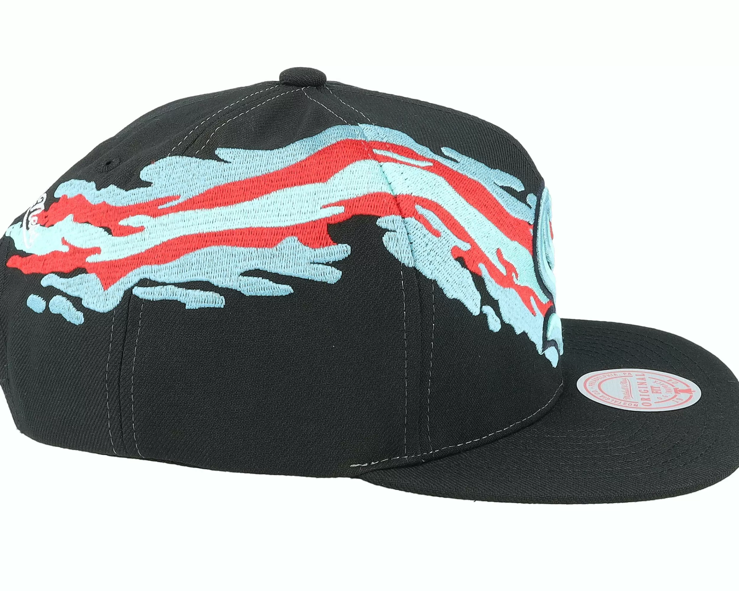 Mitchell & Ness Seattle Kraken Vintage Paintbrush Black Snapback - -Unisex Snapback