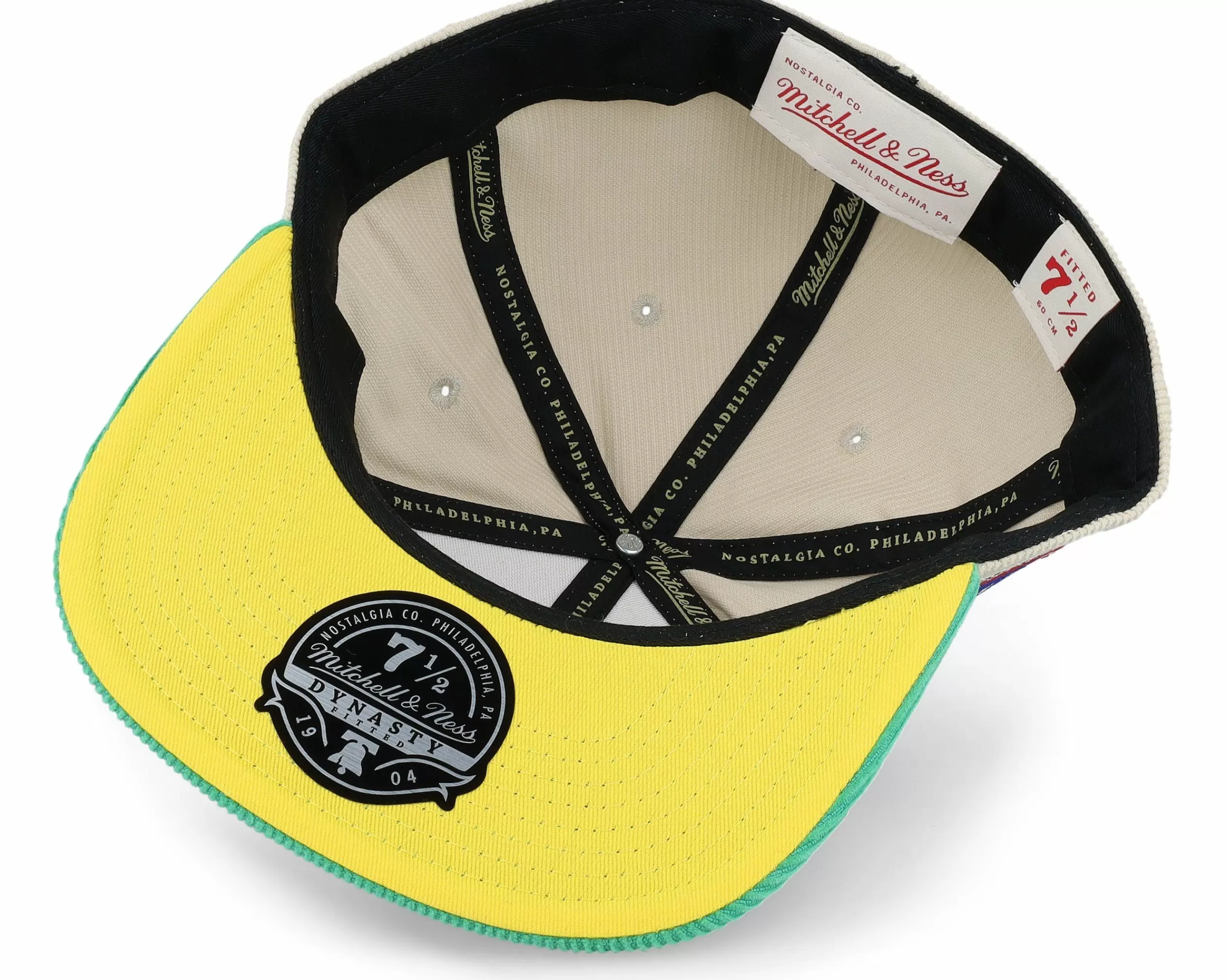 Mitchell & Ness Seattle Supersonics Team Cord Off White/Green Fitted - -Unisex Fitted