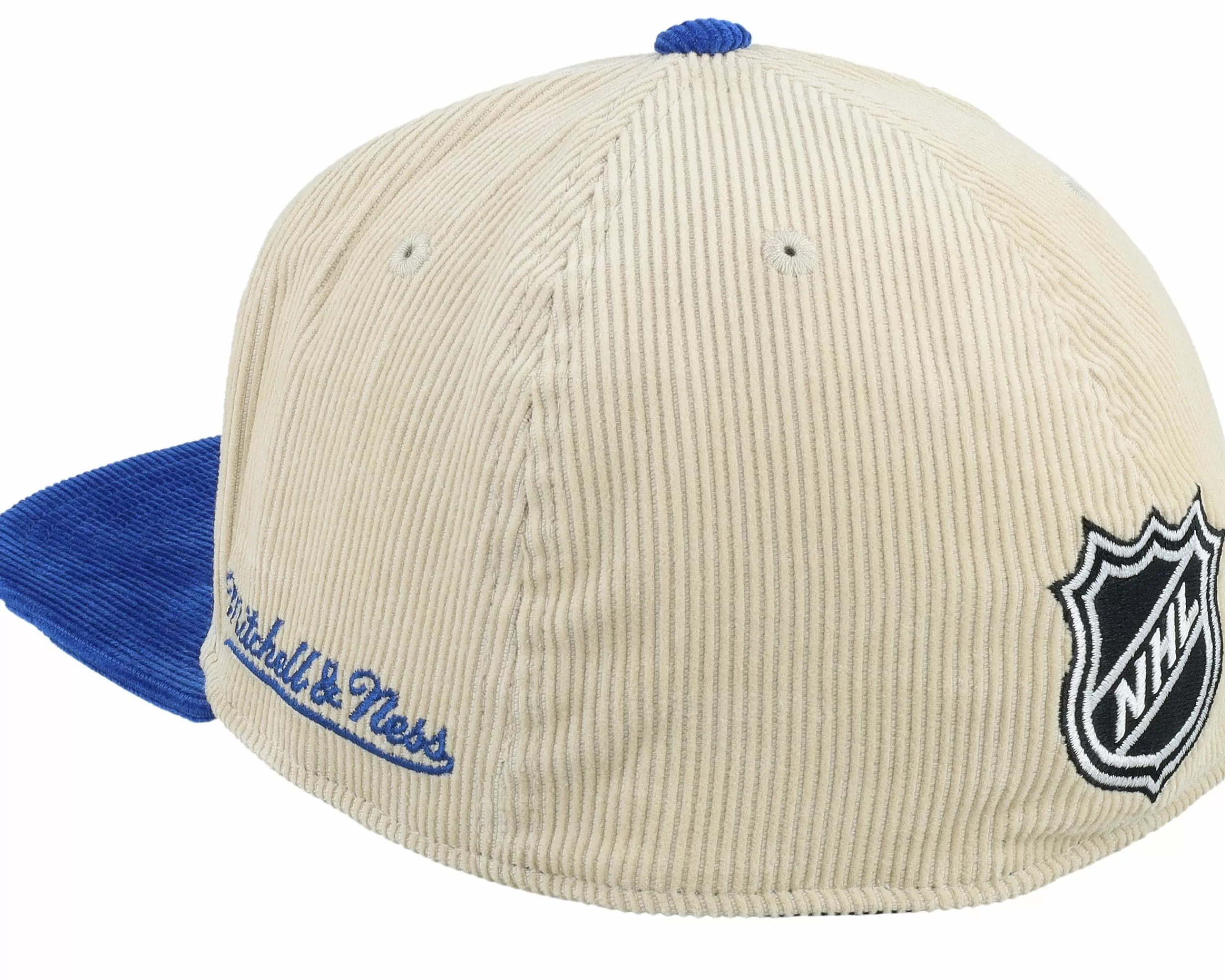 Mitchell & Ness Tampa Bay Lightning Team Cord Off White/Blue Fitted - -Unisex Fitted
