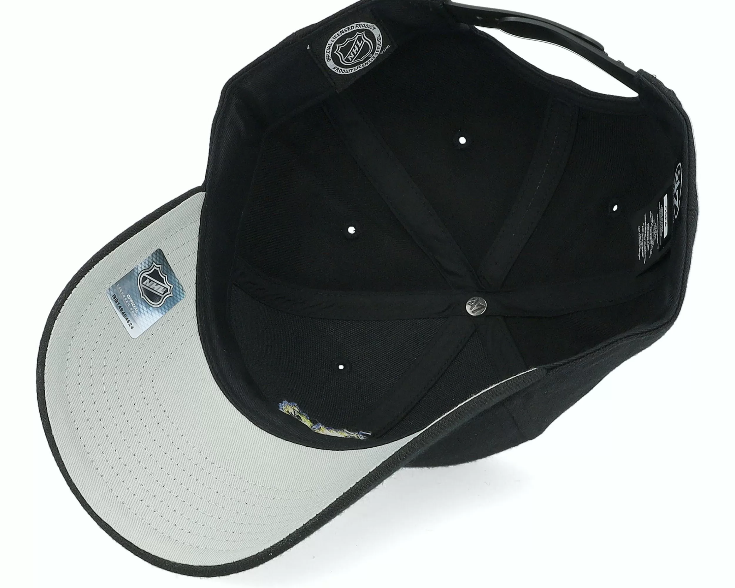 47 Brand Toronto Maple Leafs Color Pop Metallic Mvp Black Adjustable - -Unisex Adjustable