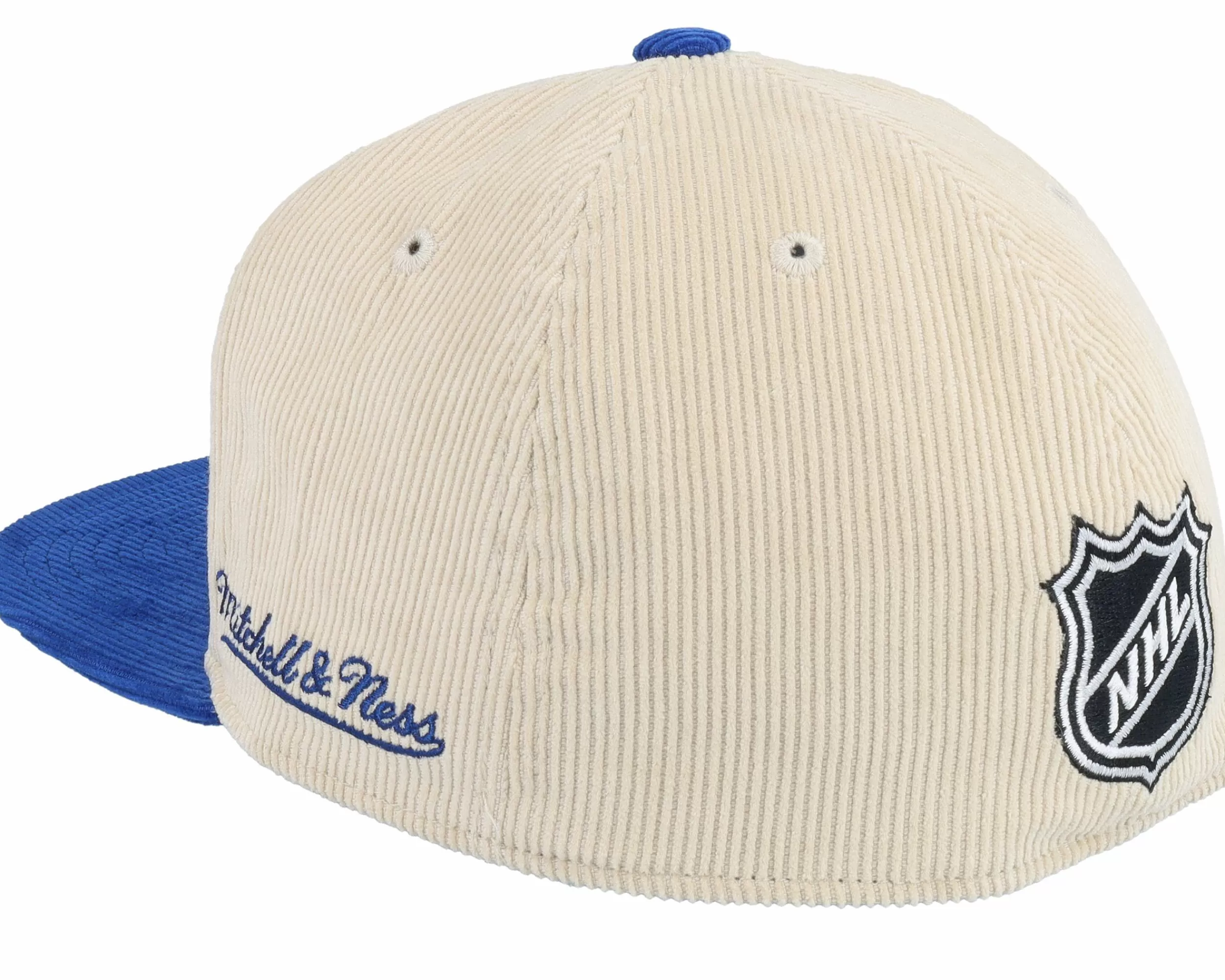 Mitchell & Ness Toronto Maple Leafs Team Cord Off White/Blue Fitted - -Unisex Fitted