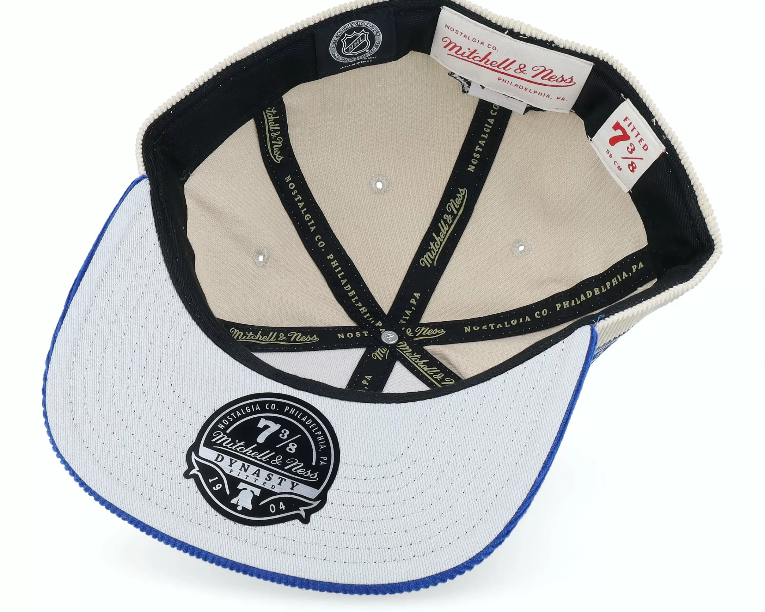Mitchell & Ness Toronto Maple Leafs Team Cord Off White/Blue Fitted - -Unisex Fitted