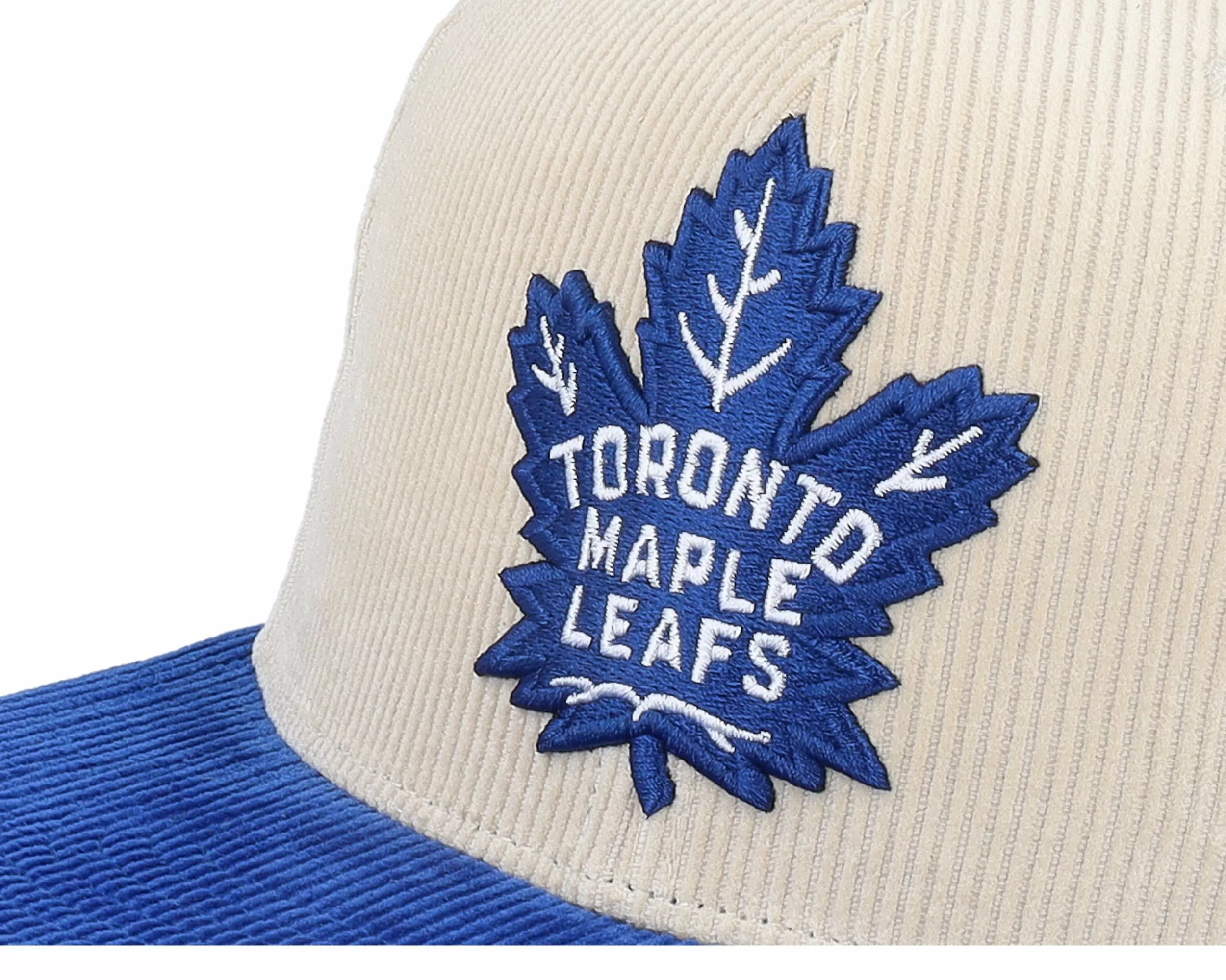 Mitchell & Ness Toronto Maple Leafs Team Cord Off White/Blue Fitted - -Unisex Fitted