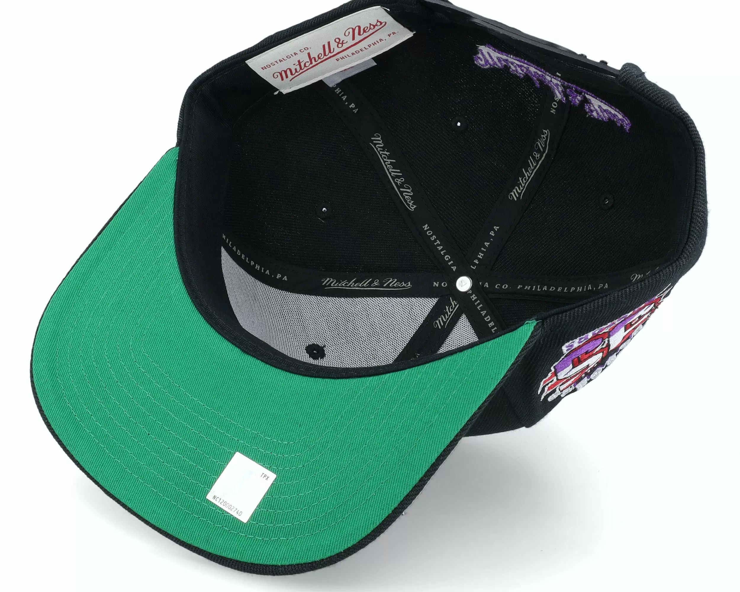 Mitchell & Ness Toronto Raptors Side Jam Black Snapback - -Unisex Snapback