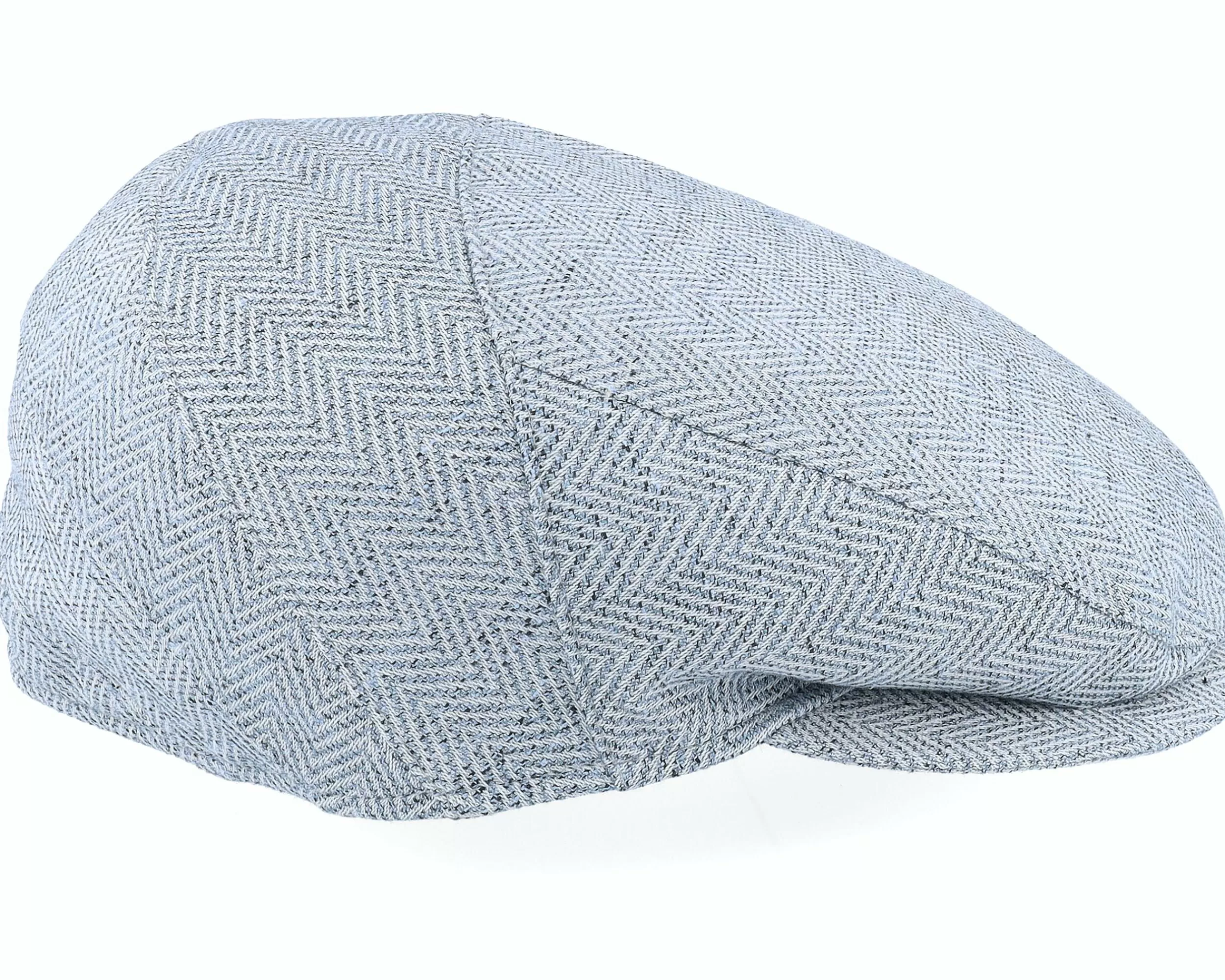 Borsalino Unthreaded Cap With Wedges Behind Grey Flat Cap - -Unisex Flat Caps
