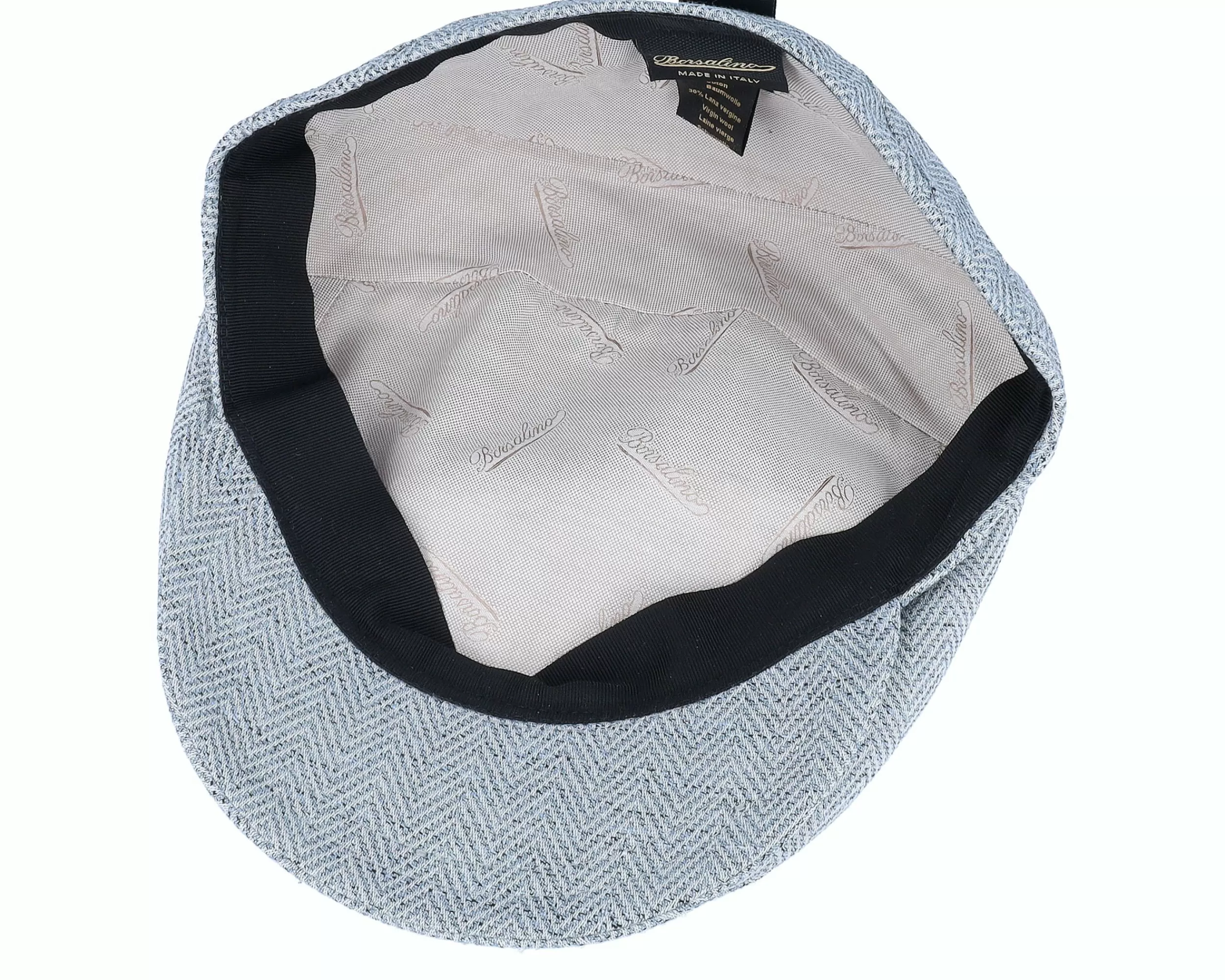 Borsalino Unthreaded Cap With Wedges Behind Grey Flat Cap - -Unisex Flat Caps