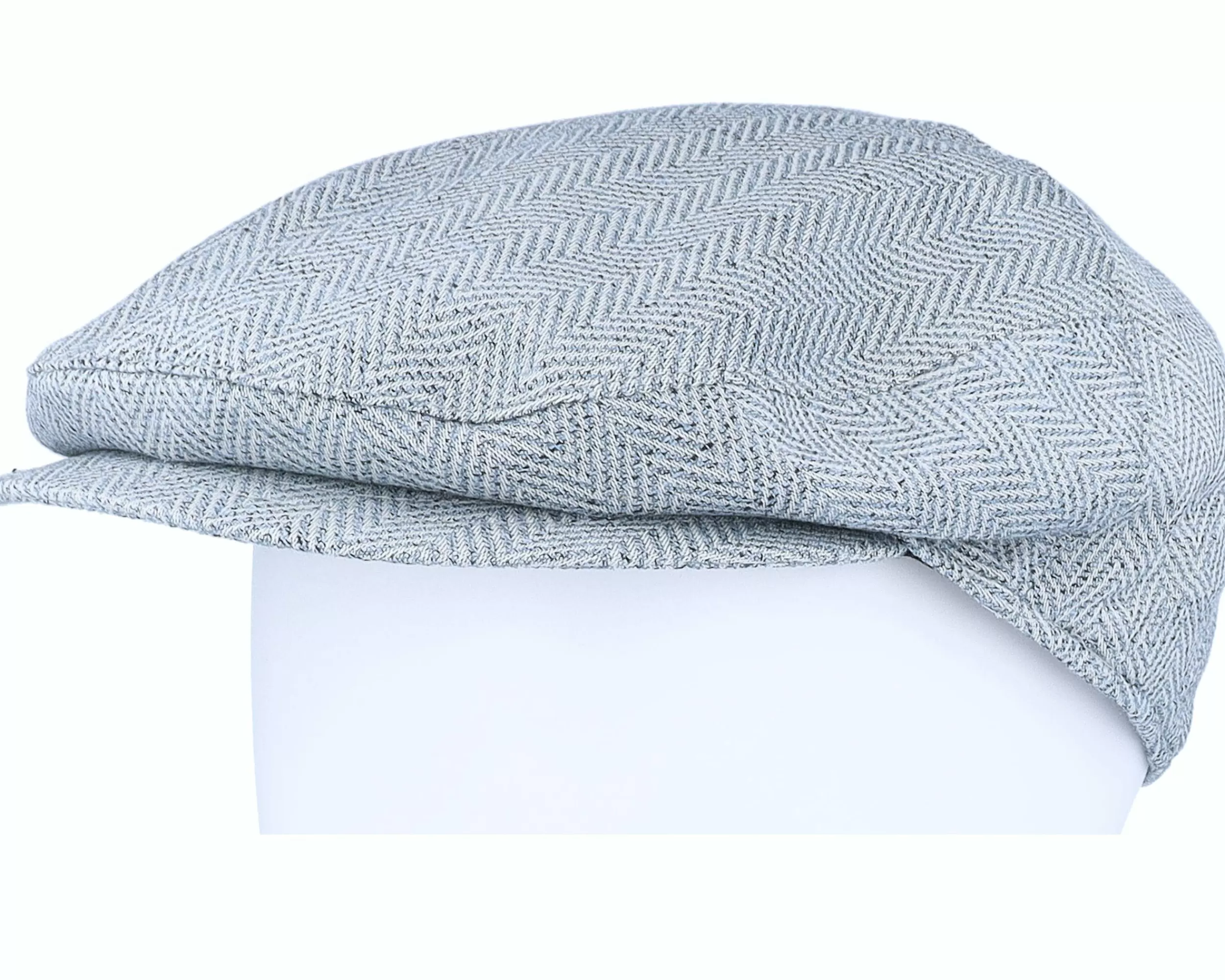 Borsalino Unthreaded Cap With Wedges Behind Grey Flat Cap - -Unisex Flat Caps