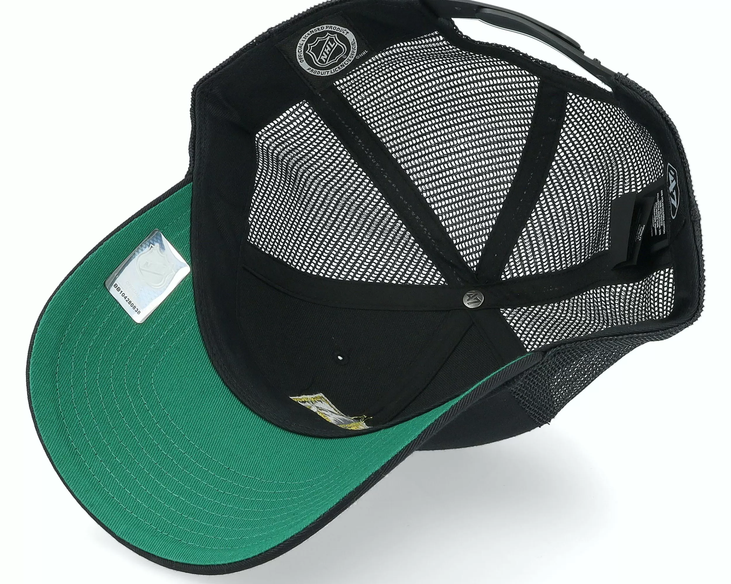 47 Brand Vegas Golden Knights Branson 47 Mvp Mesh Black/Bold Trucker - -Unisex Trucker