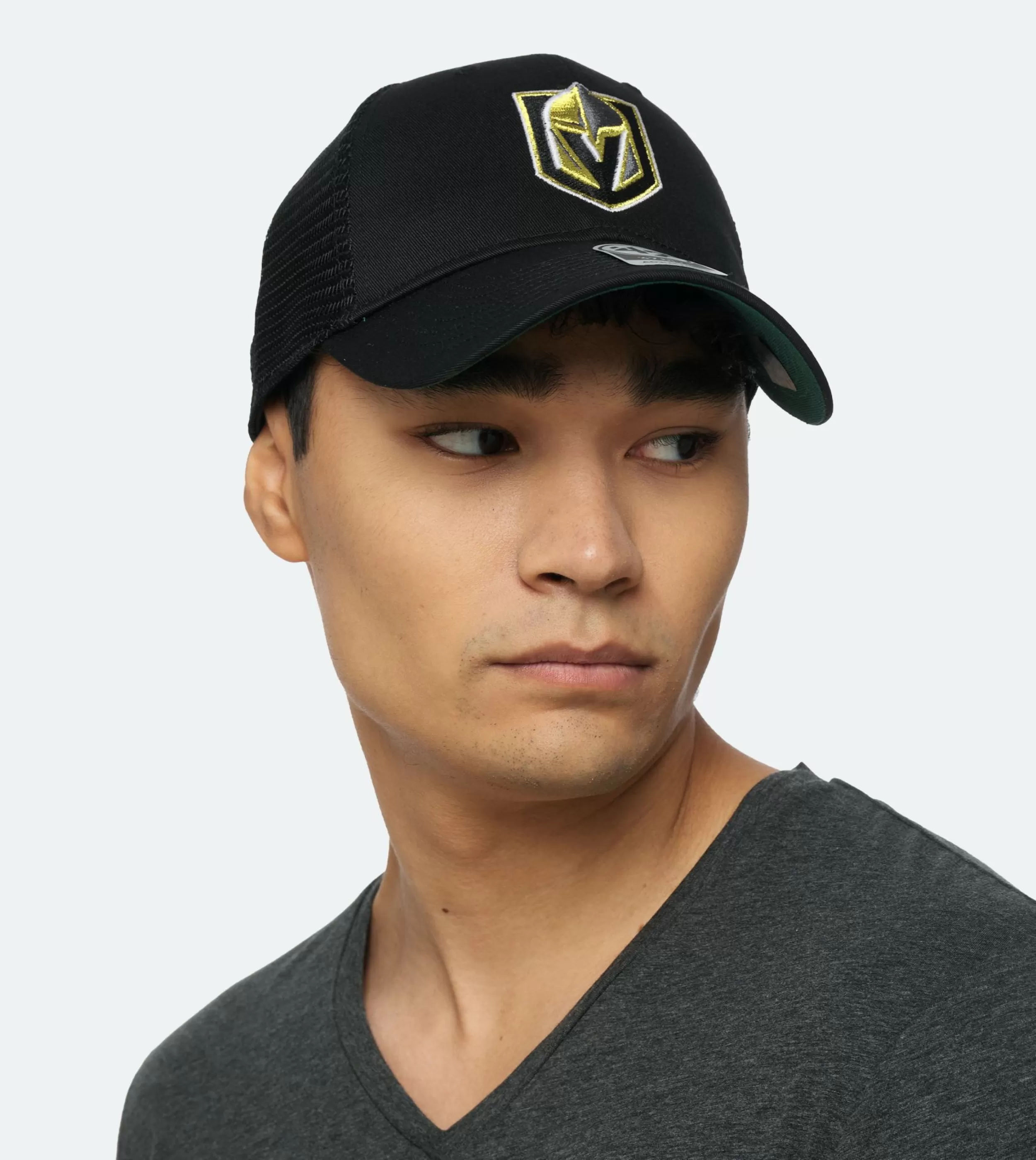 47 Brand Vegas Golden Knights Branson 47 Mvp Mesh Black/Bold Trucker - -Unisex Trucker
