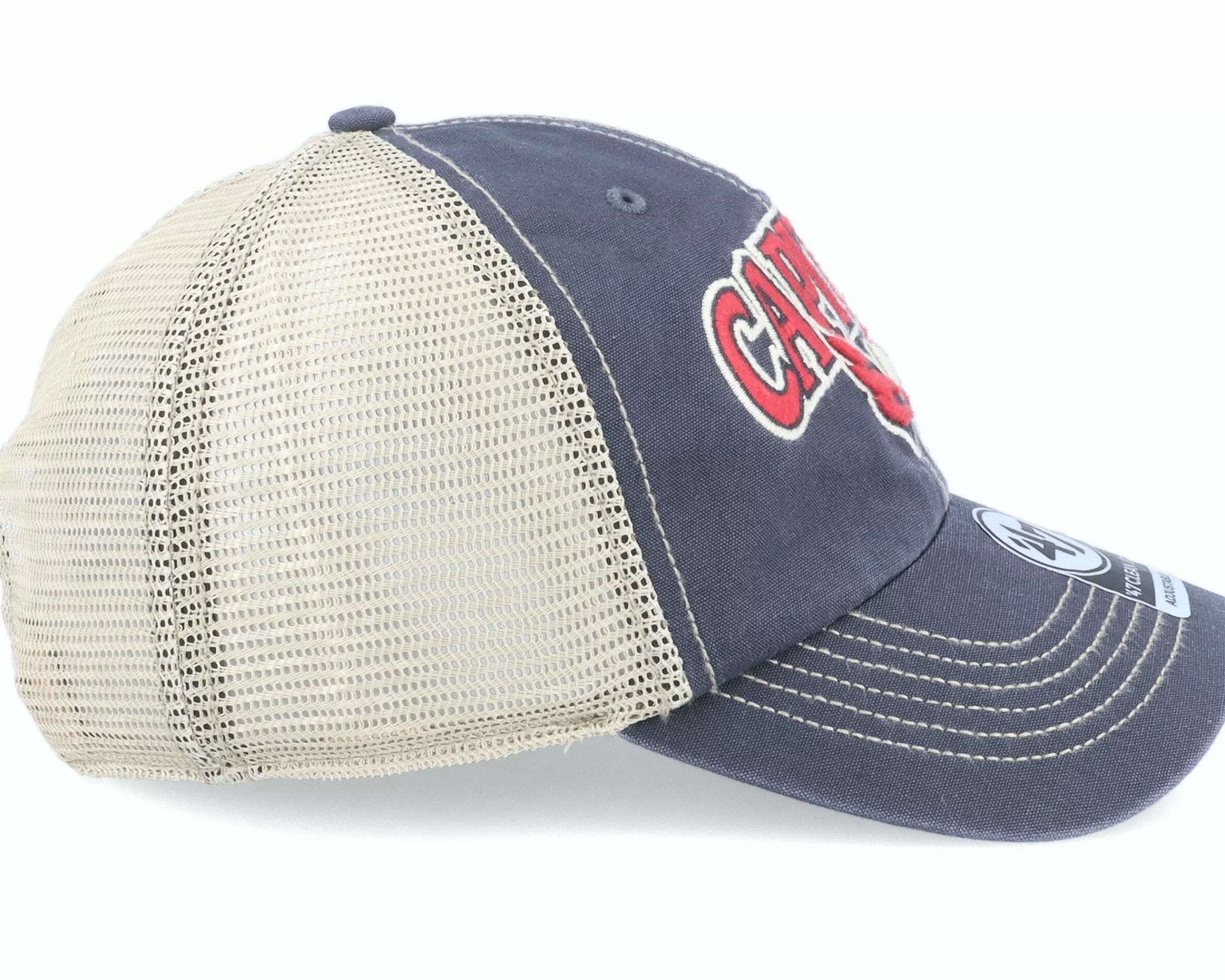 47 Brand Washington Capitals Tuscaloosa Clean Up Dad Cap Vintage Navy/Beige Trucker - -Unisex Trucker