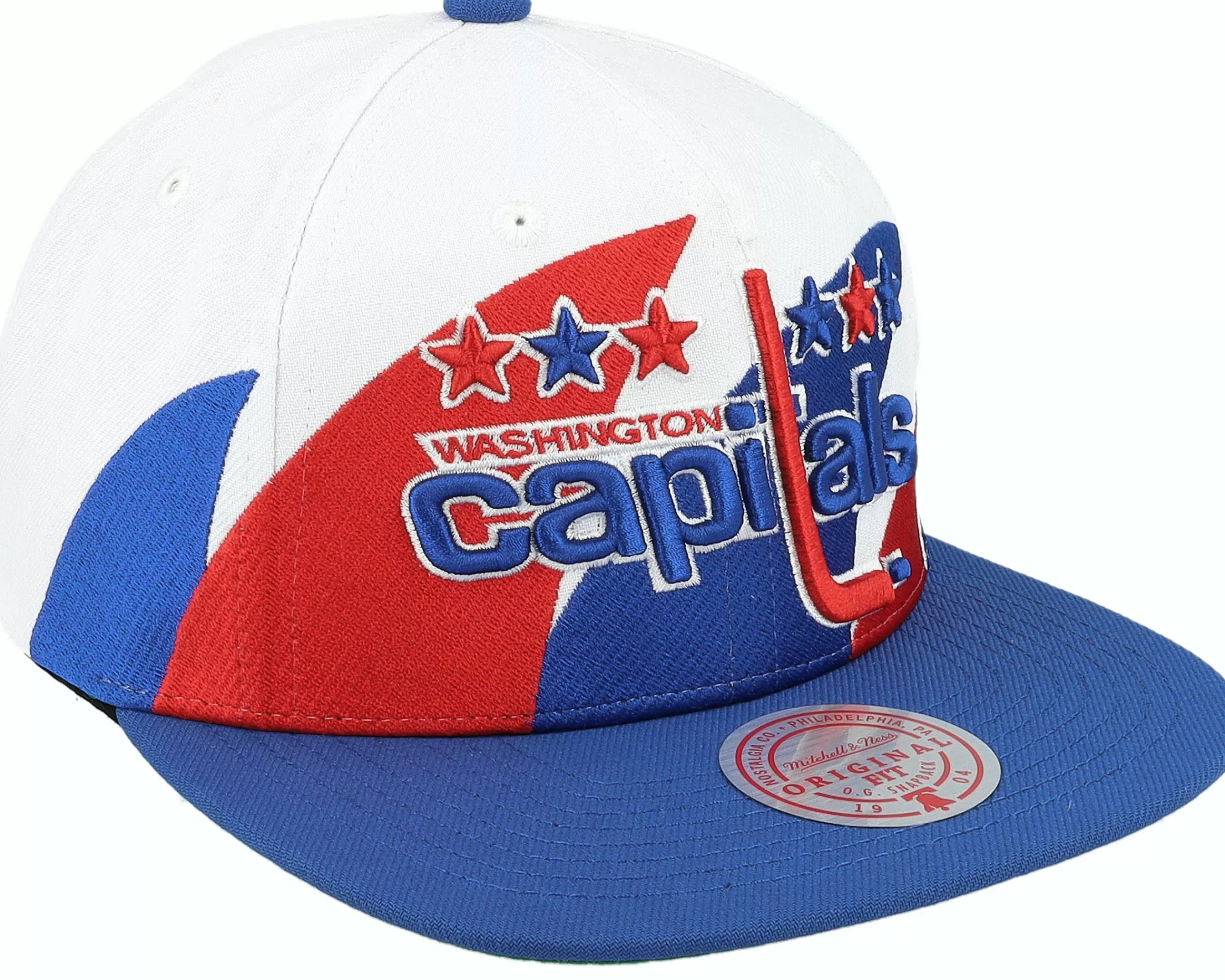 Mitchell & Ness Washington Capitals Vintage Sharktooth White/Blue Snapback - -Unisex Snapback