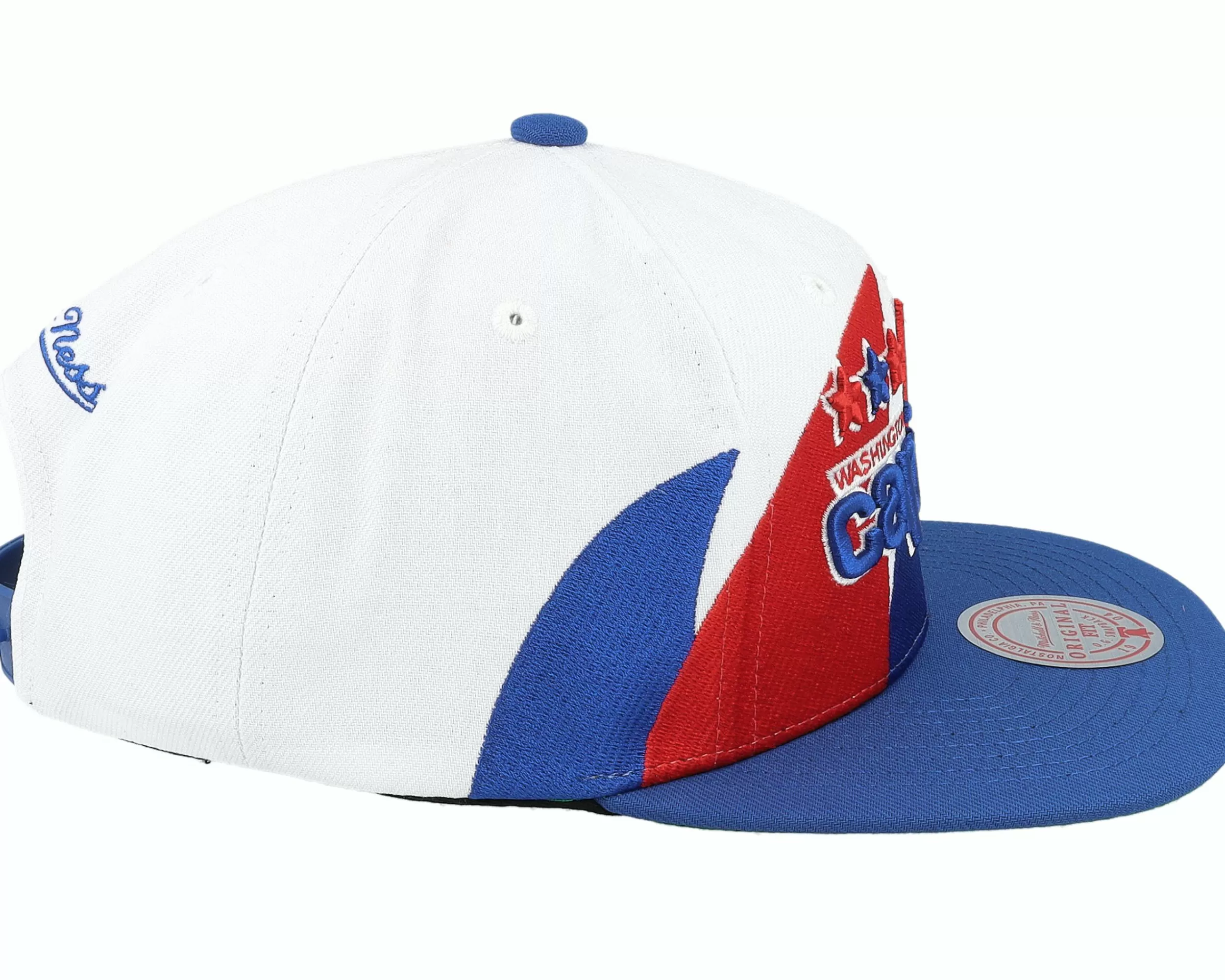Mitchell & Ness Washington Capitals Vintage Sharktooth White/Blue Snapback - -Unisex Snapback